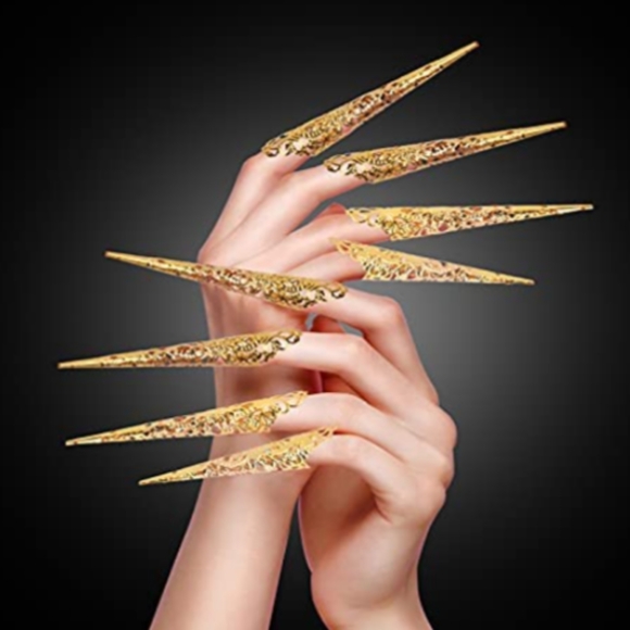 Jewelry - Set of 10 Gold Long Nail Rings!